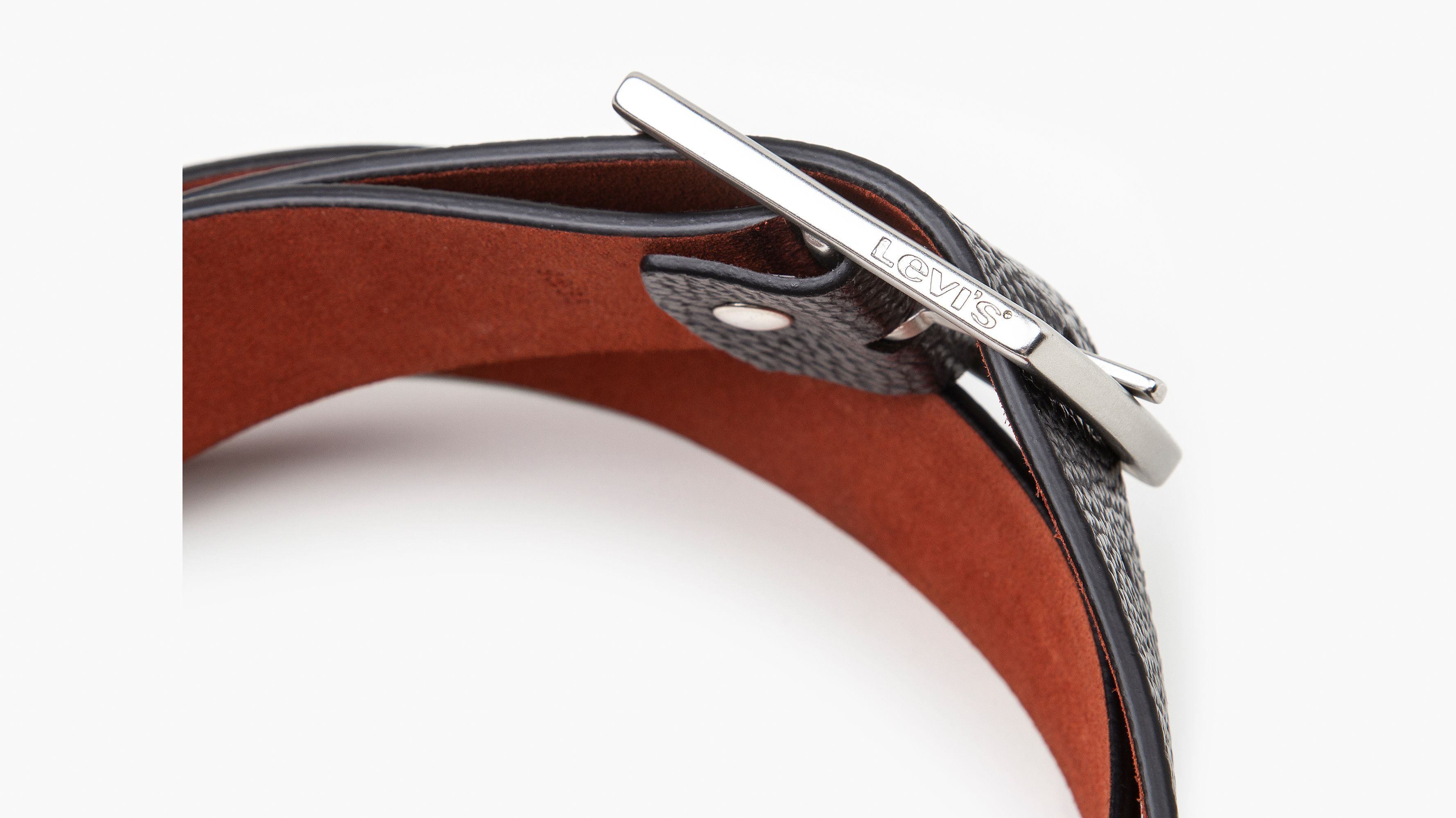 Ceinture réversible en matières mixtes - Regular Black - Noir