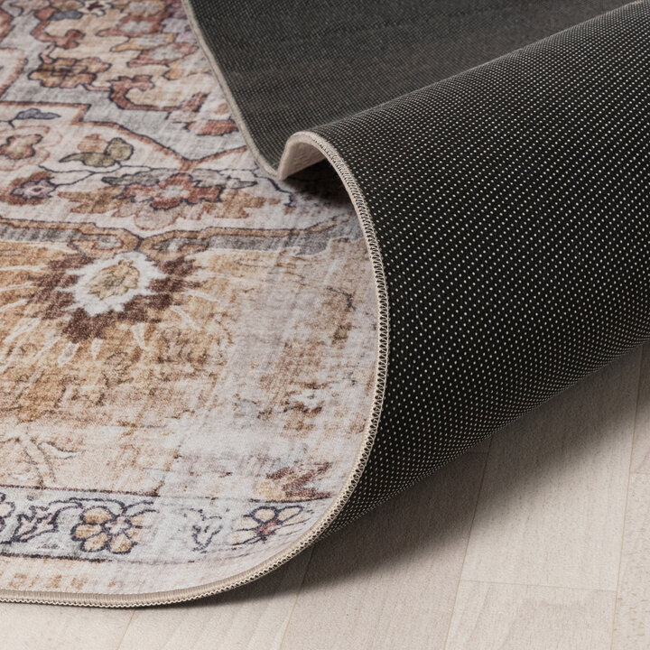 Oosters vloerkleed - Leyla Medaillon Taupe