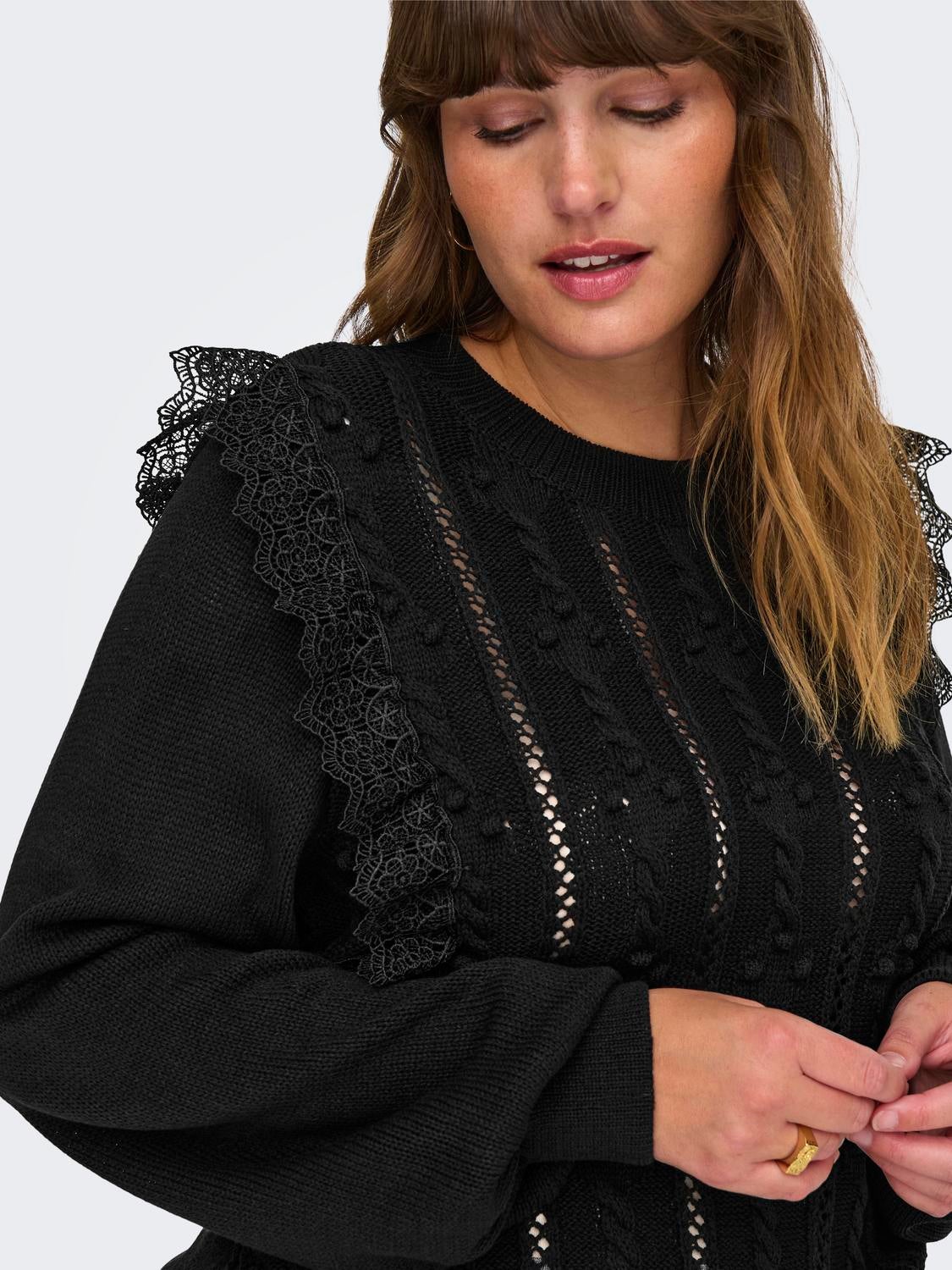 CARLINDY Strickpullover Black