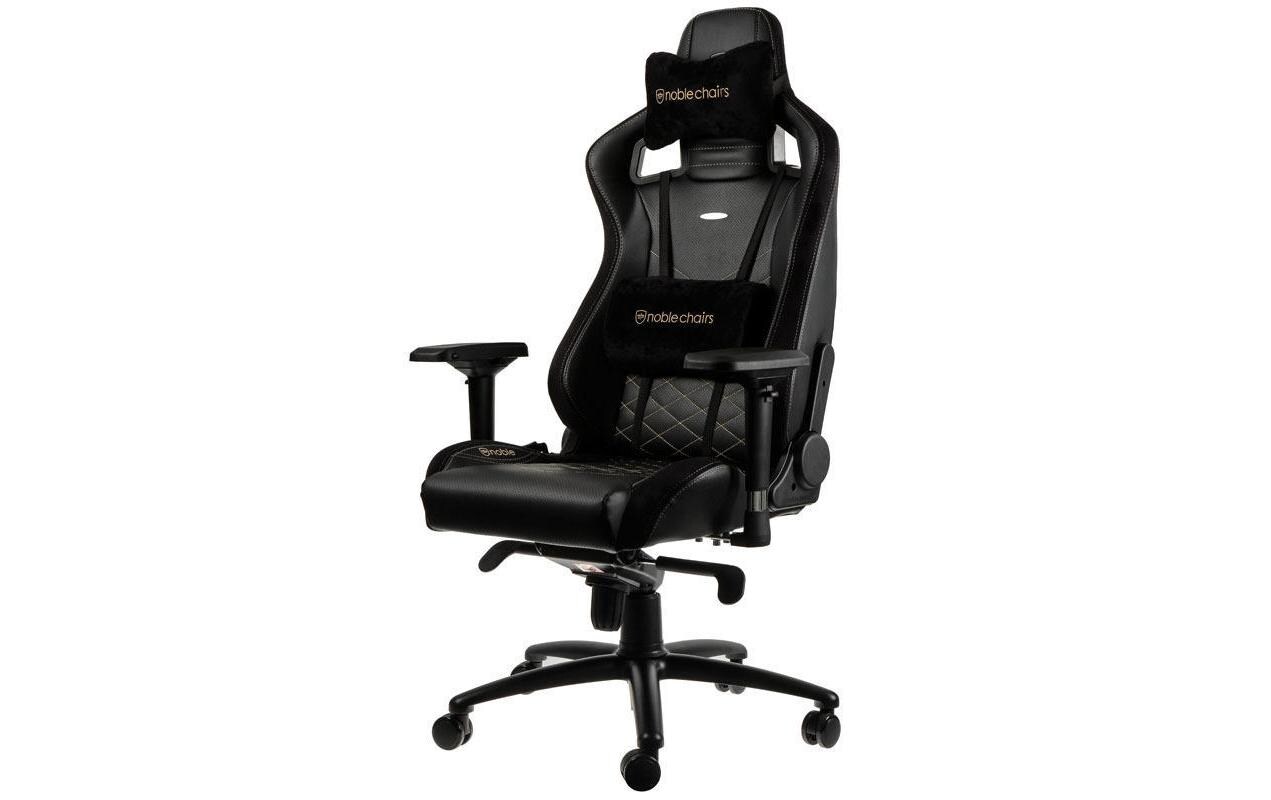 Gaming-Stuhl EPIC Schwarz/Gold<br>Besonders bequemer Computersessel, Mercedes-AMG Petronas Motorsport Edition