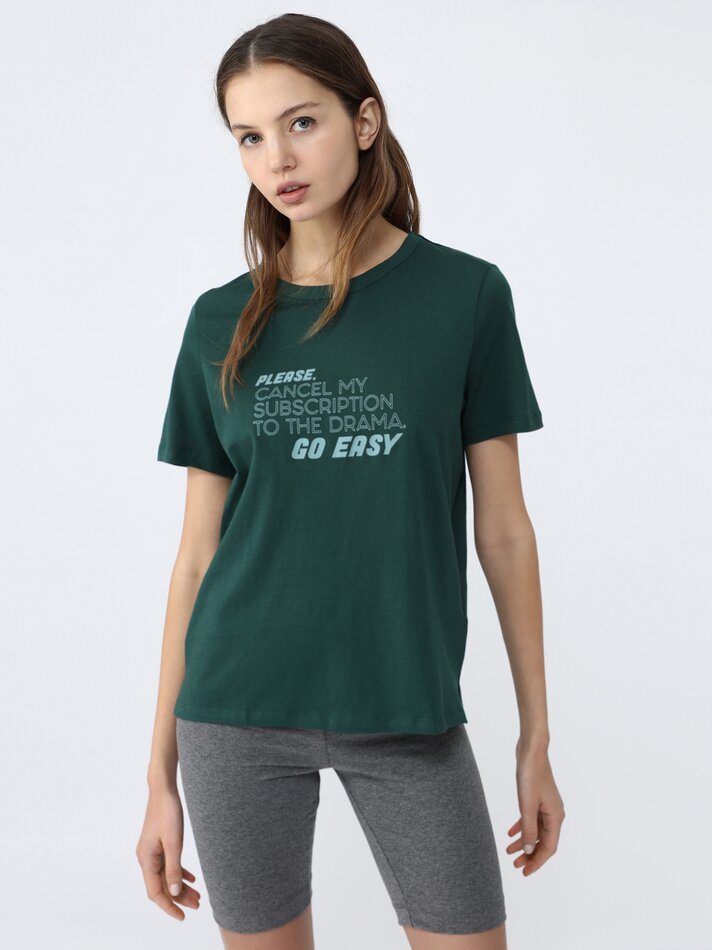 Pacote com 4 camisetas estampadas - Verde Pato