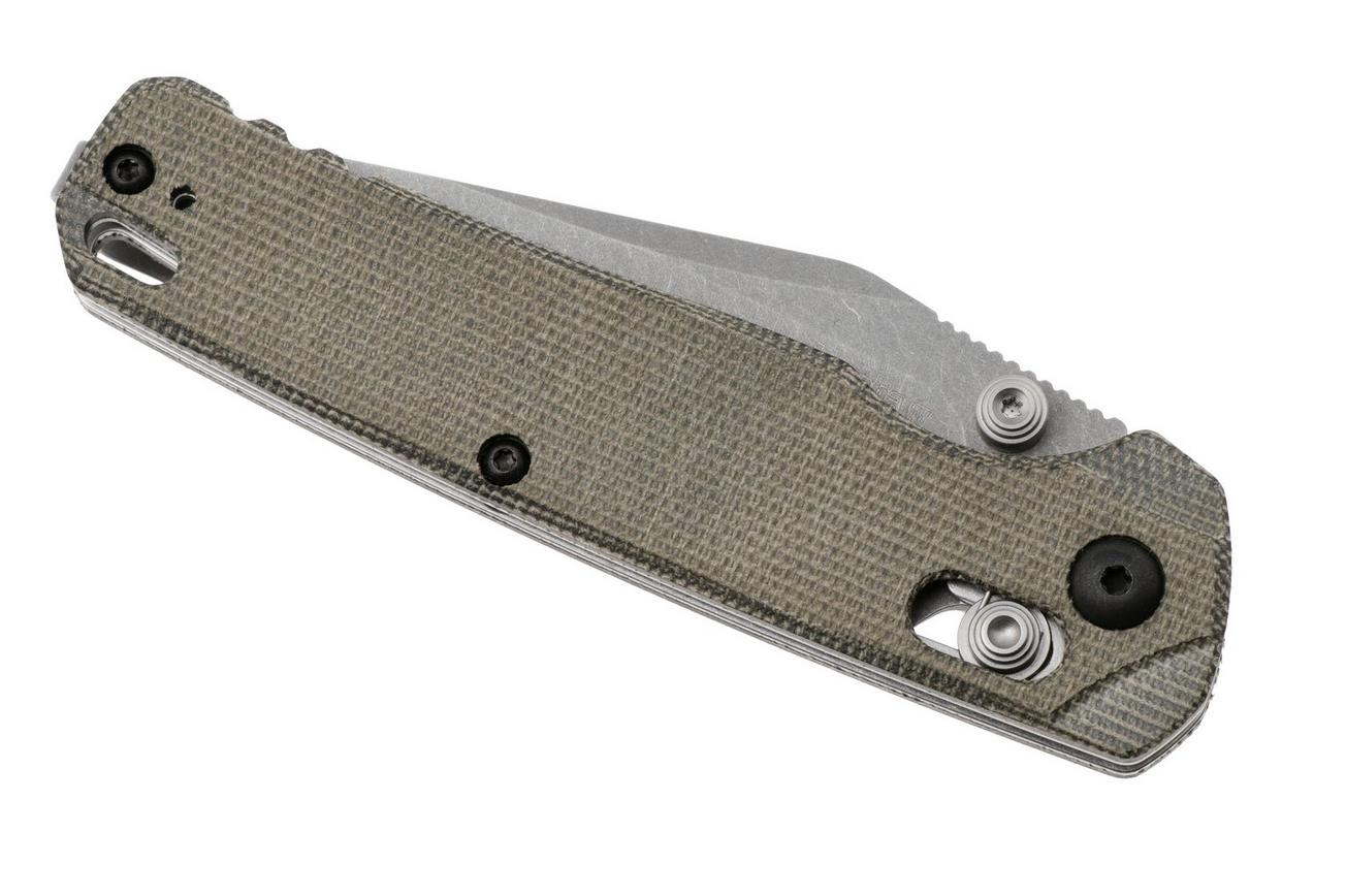 Kershaw Bel Air 6106 Stonewashed MagnaCut Clip Point, Green Micarta, zakmes
