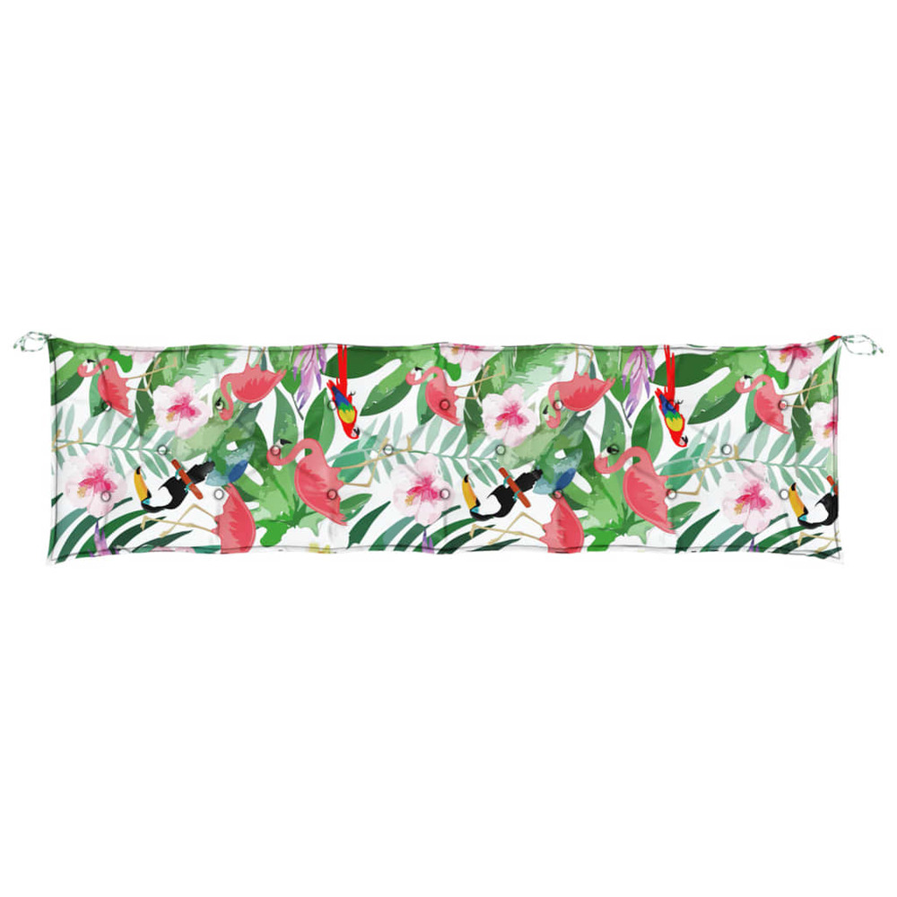 Coussins de banc de jardin lot de 2 multicolore 200x50x7 cm