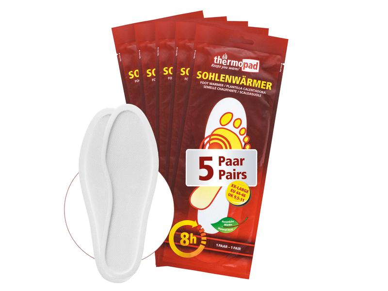 Thermopad multi Wärmepad Sohlenwärmer XXL Gr. 44 - 46, 5er Fusssohlenwärmer