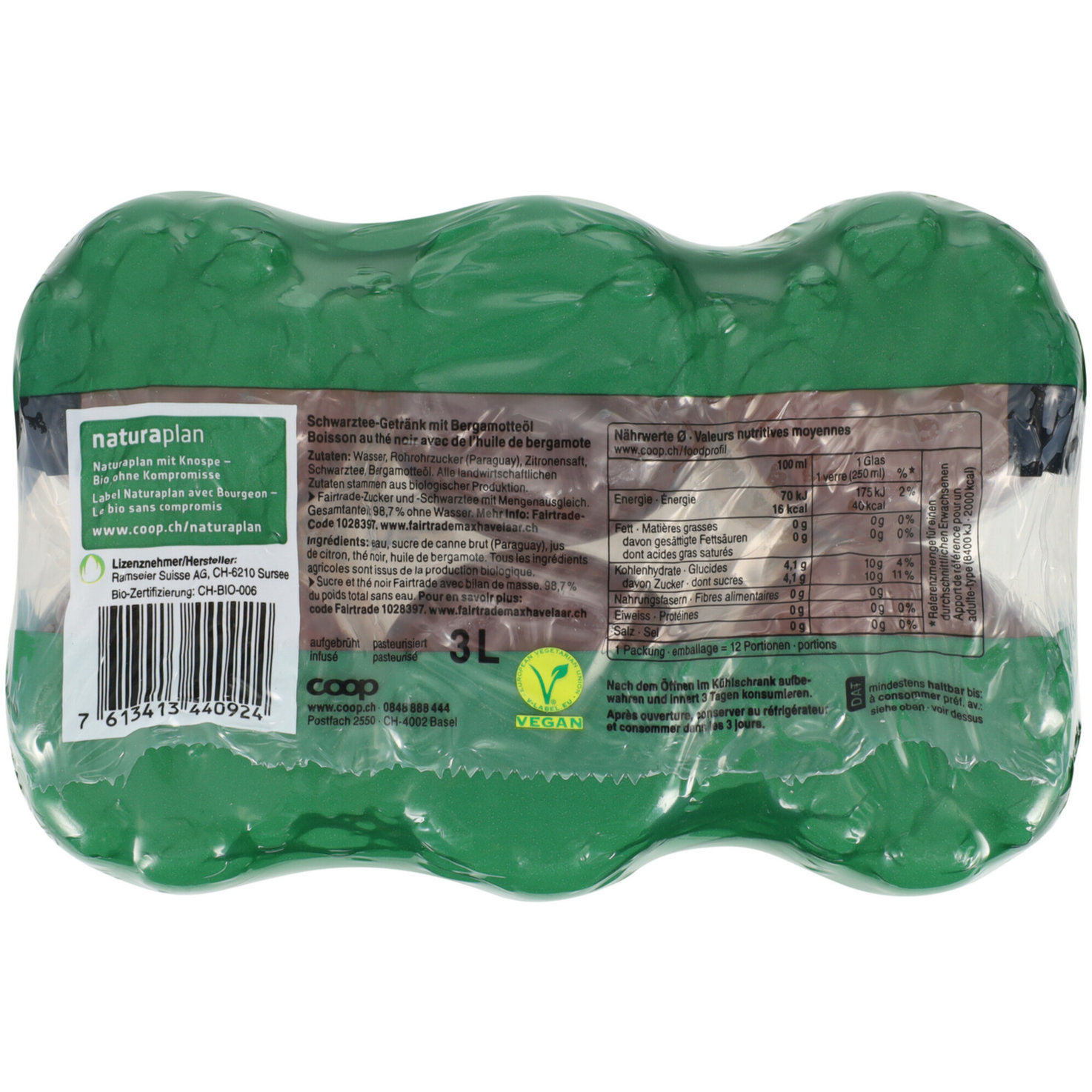 Naturaplan Bio-Black Tea Earl Grey 6x50cl -300cl