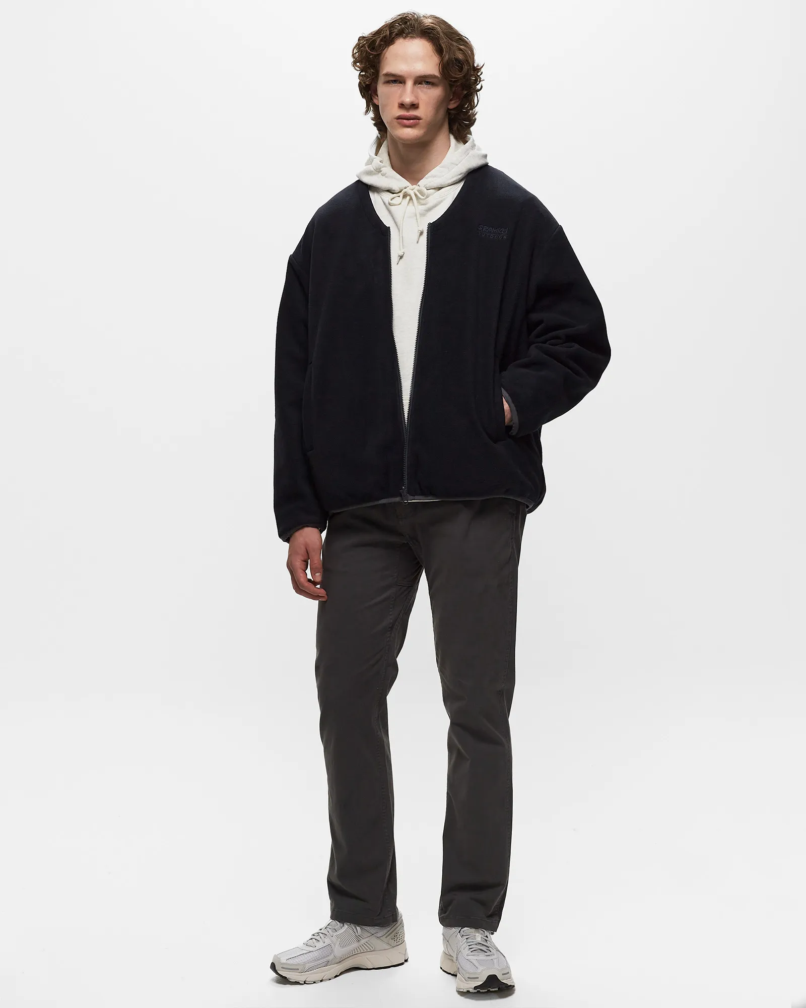 Gramicci REVERSIBLE FLEECE CARDIGAN