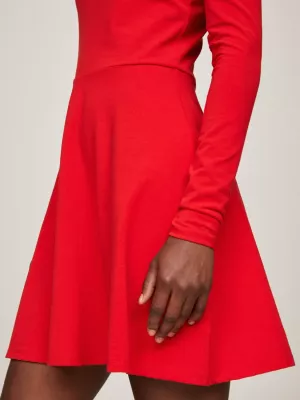Vestido evasê na altura do joelho