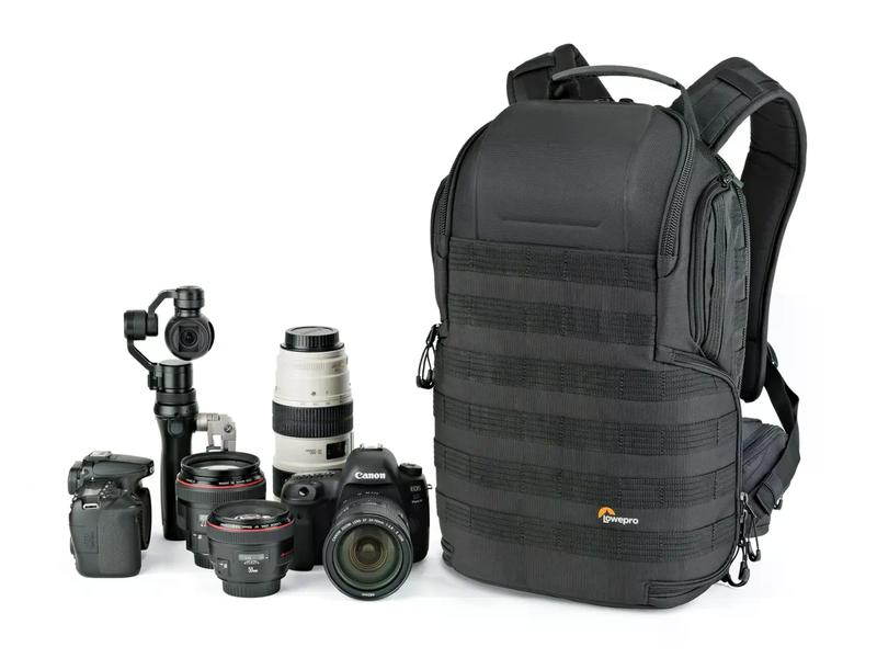 Lowepro Fotorucksack ProTactic BP 350 AW II (GRL) Schwarz Robuster Kamerarucksack aus recycelten Materialien