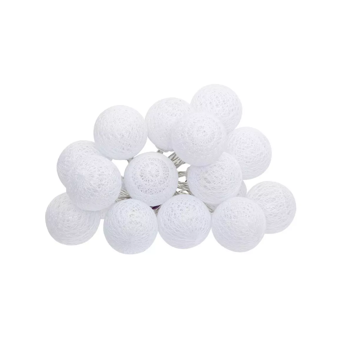 Guirlande lumineuse déco 16 boules 2,4 m Maribel Blanche