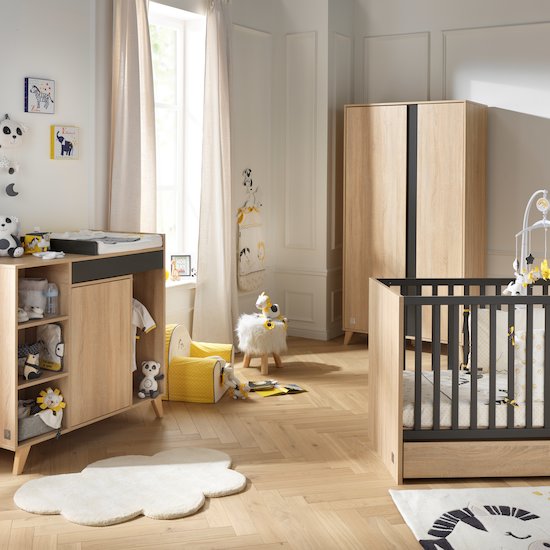 Nova new armoire 2 portes   Blanc lin        de               Sauthon Baby's Sweet Home