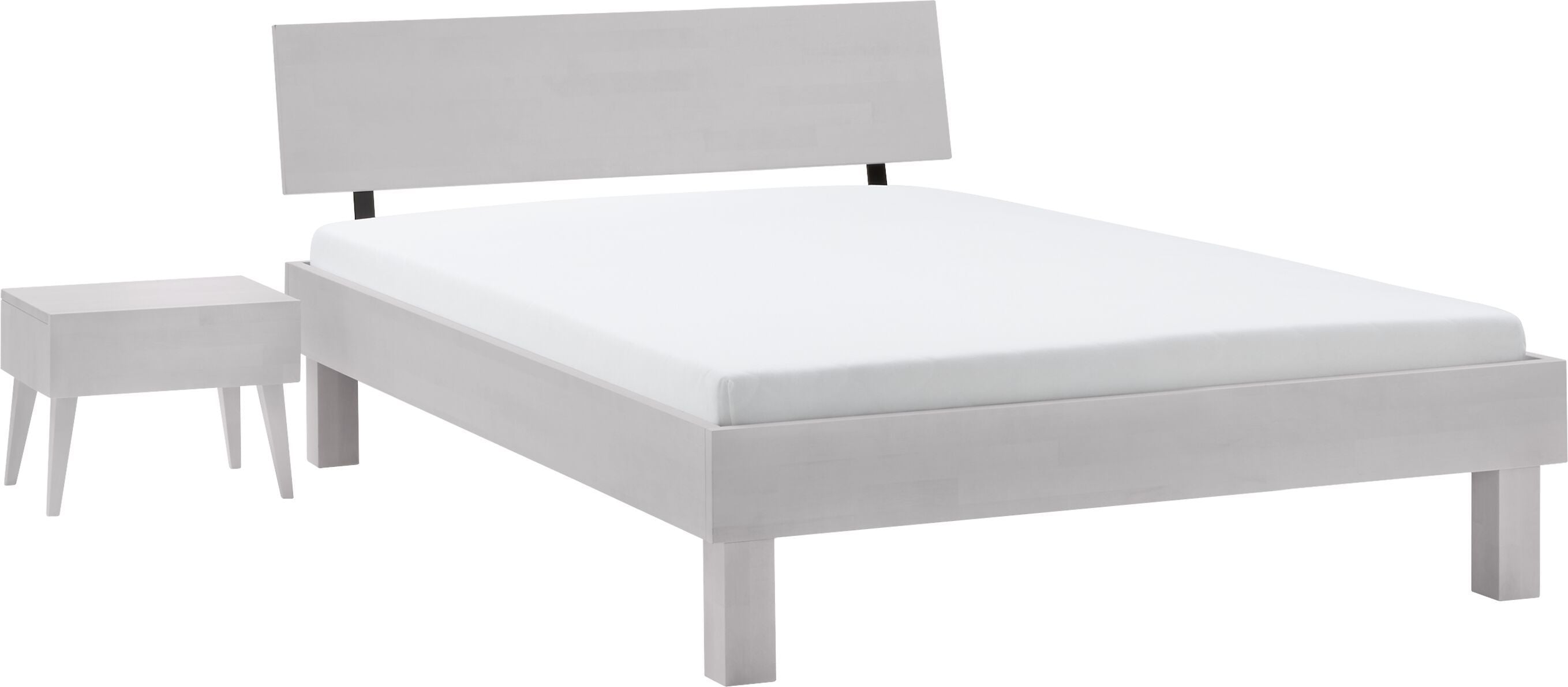 CARA Bett - Buche weiss / B: 120.0 cm x T: 200.0 cm