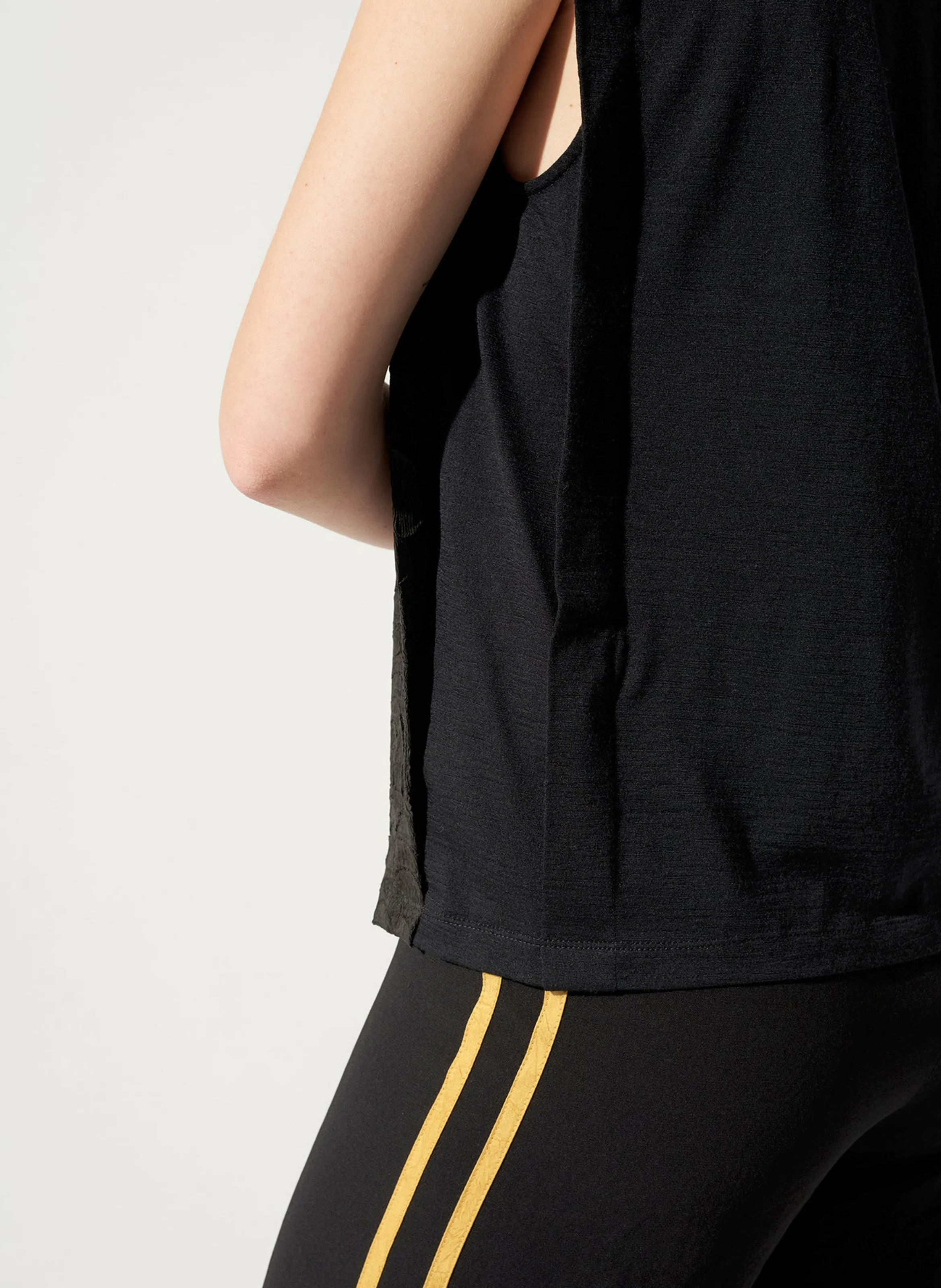 Tee-shirt droit col rond | Noir