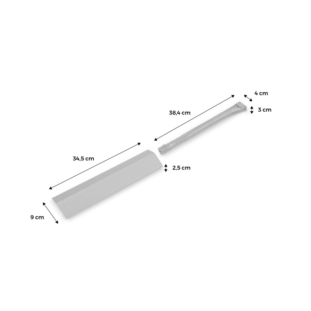 Lot de 4 brûleurs et 4 diffuseurs pour barbecue athos. Albert et bazin