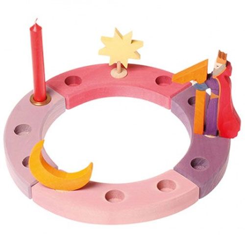 Grimm's verjaardagsring Ø 22 cm - roze-paars