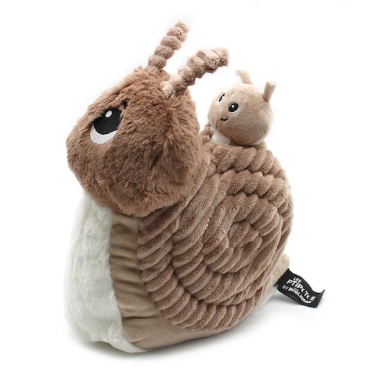 Ptipotos Peluche escargot Speedou et son bébé   Brun        25 cm   de               Les Déglingos