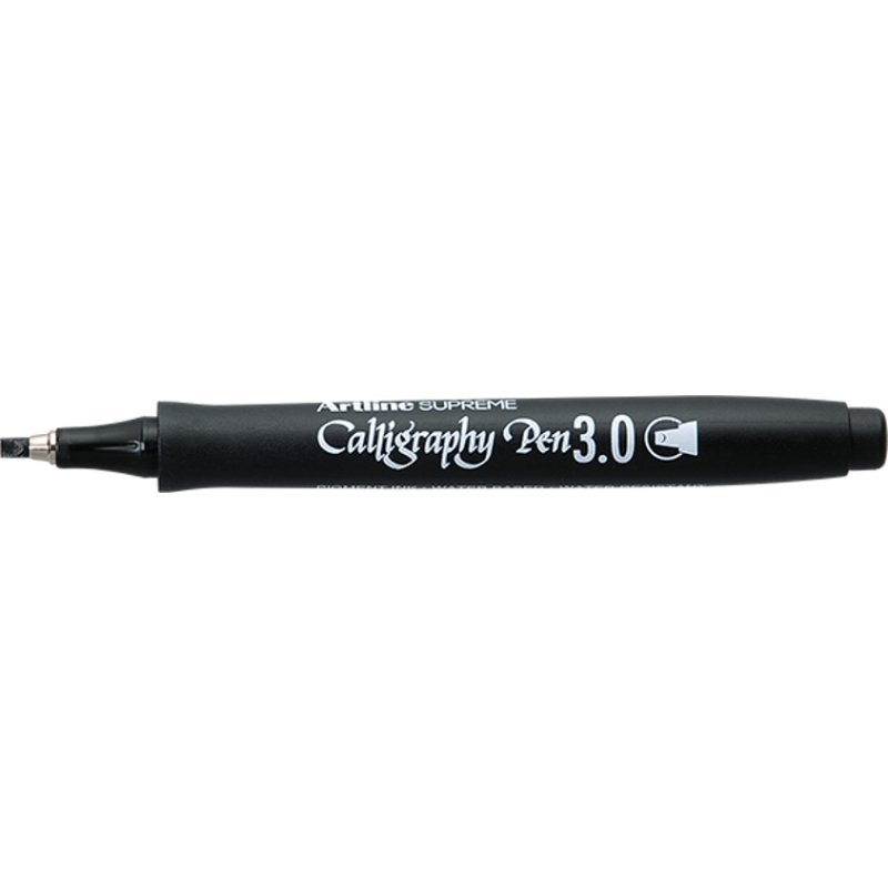 Marqueur artline calligraphie largeur trait 3mm pointe fibre encre base eau sans xylène prise ergonomique coloris noir