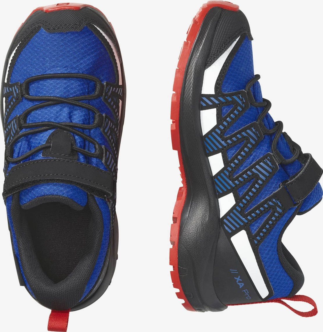 XA Pro v8 ClimaSalomon Waterproof Junior Lapis Blue/Black/Fiery Red