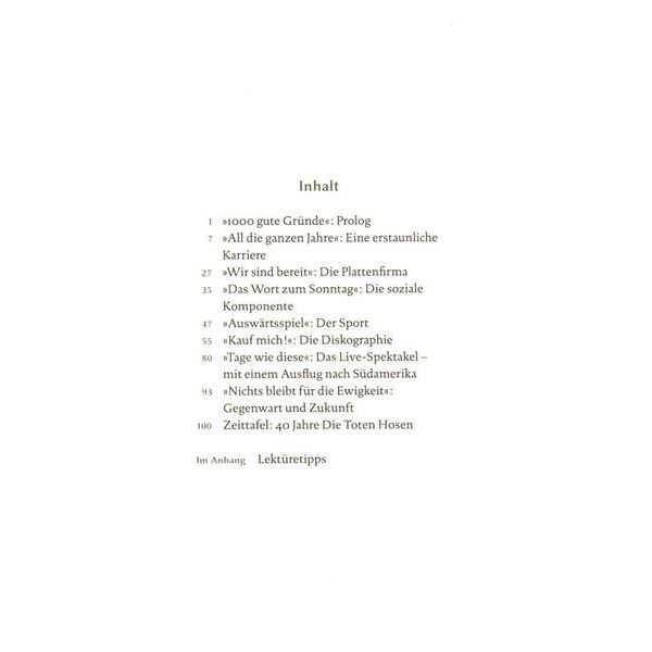 Reclam Verlag 100 Seiten Die Toten Hosen