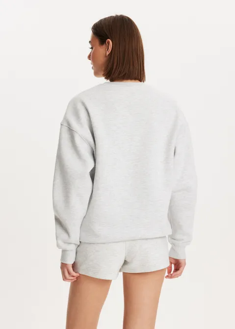 Sweater met print NY grijs (GRS.LME)