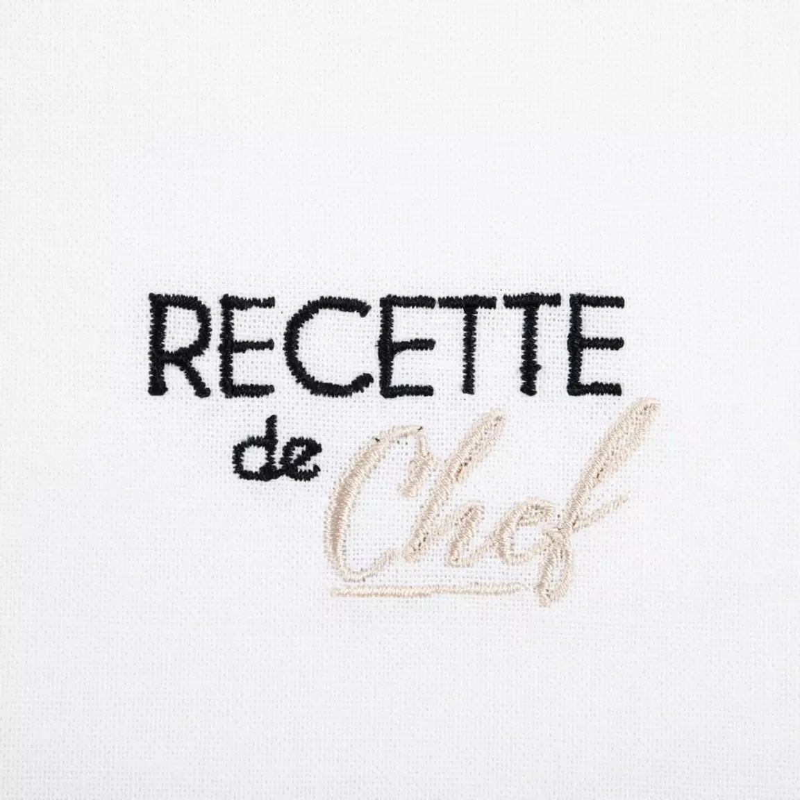 Lot de 2 serviettes coton (40 x 40 cm) Duo Beiges