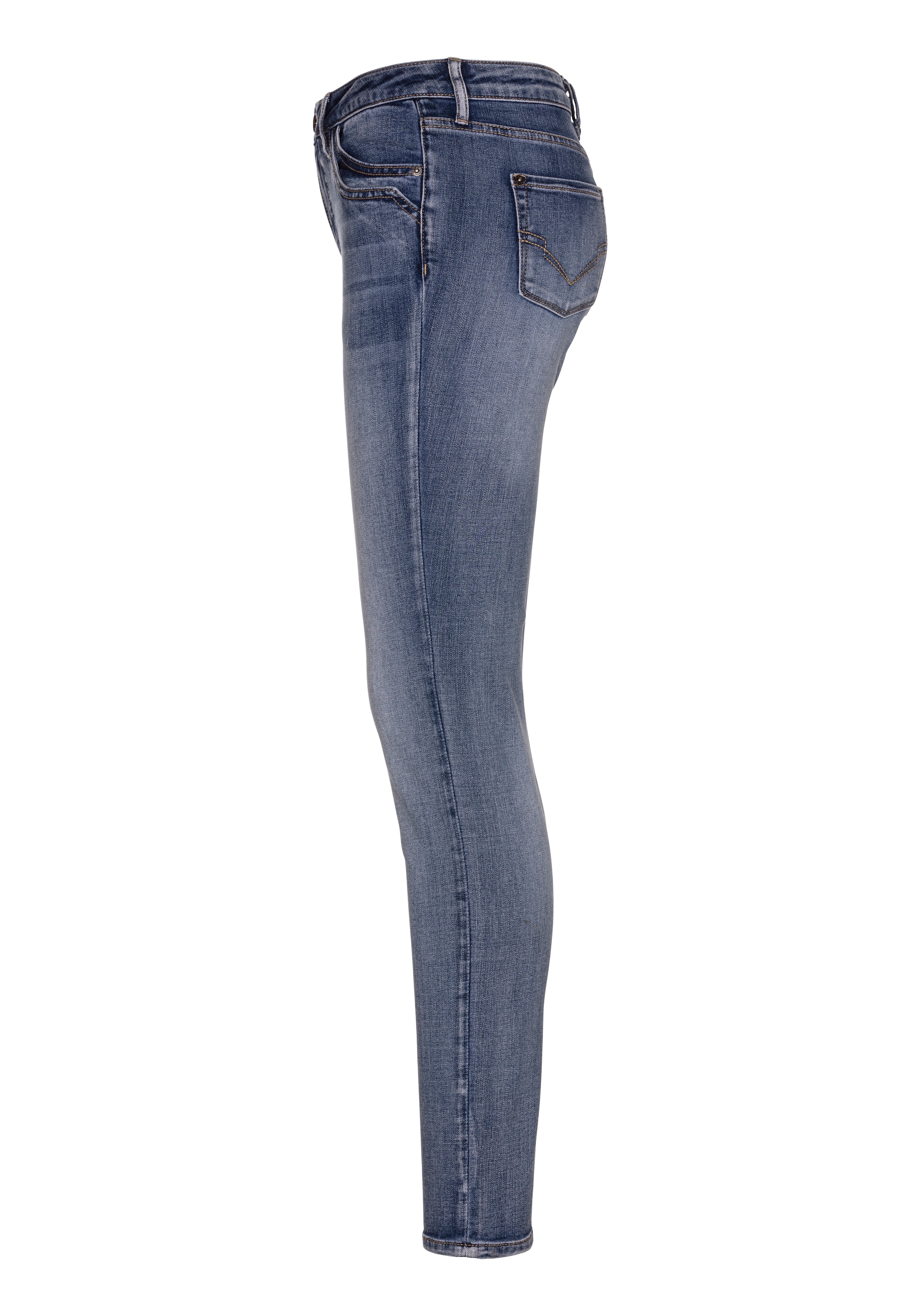 H.I.S 5-Pocket-Jeans »ariaMS«, normale Leibhöhe,  Röhrenjeans,  mit Used-Waschung,  5-Pocket-Style