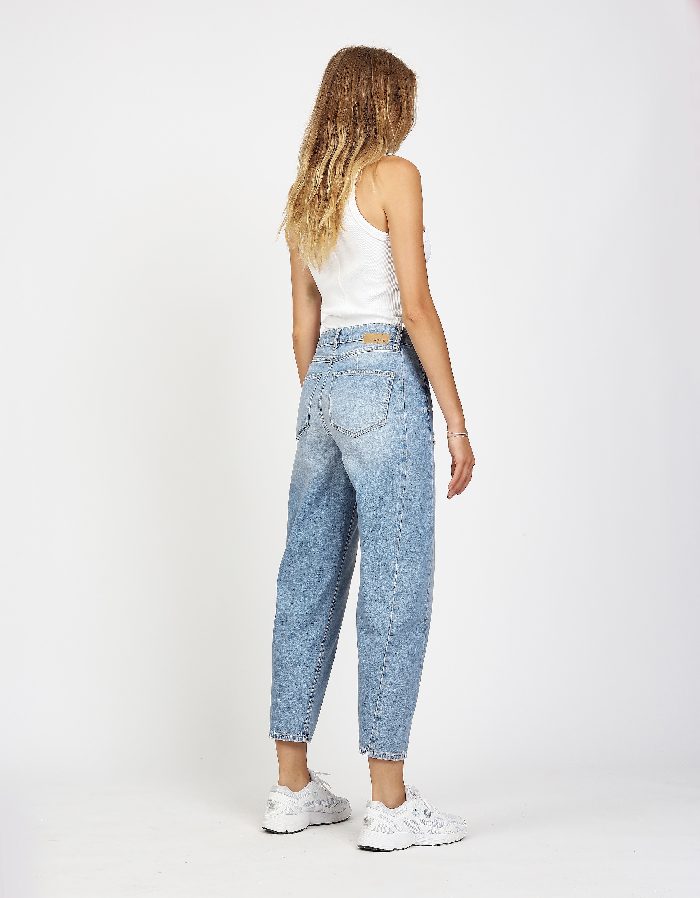 GANG 5-Pocket-Jeans »94BLAKE« mit eingesetztem Seitenstreifen, cropped