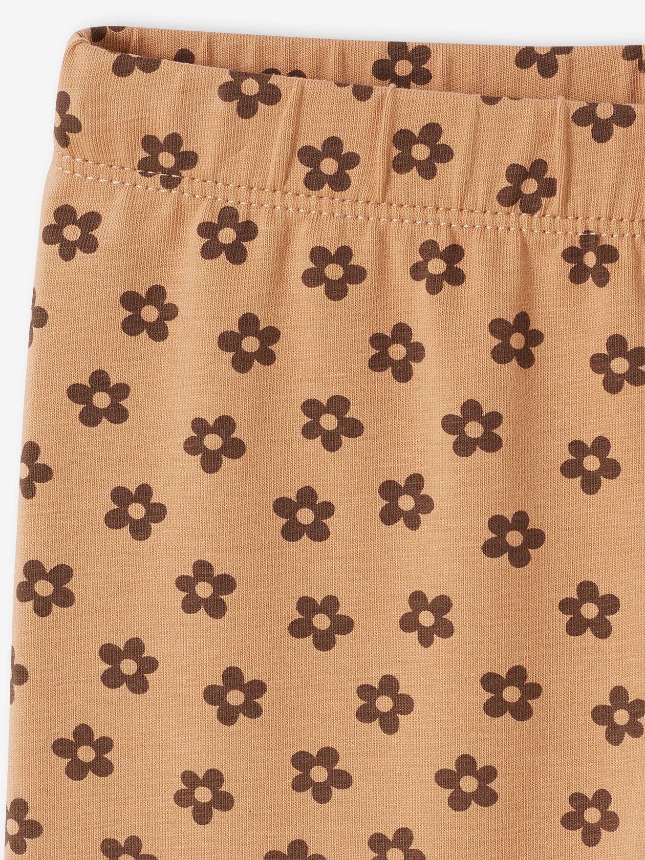 Conjunto de 2 leggings sortidas para meninas, tamanho médio com estampa azul.