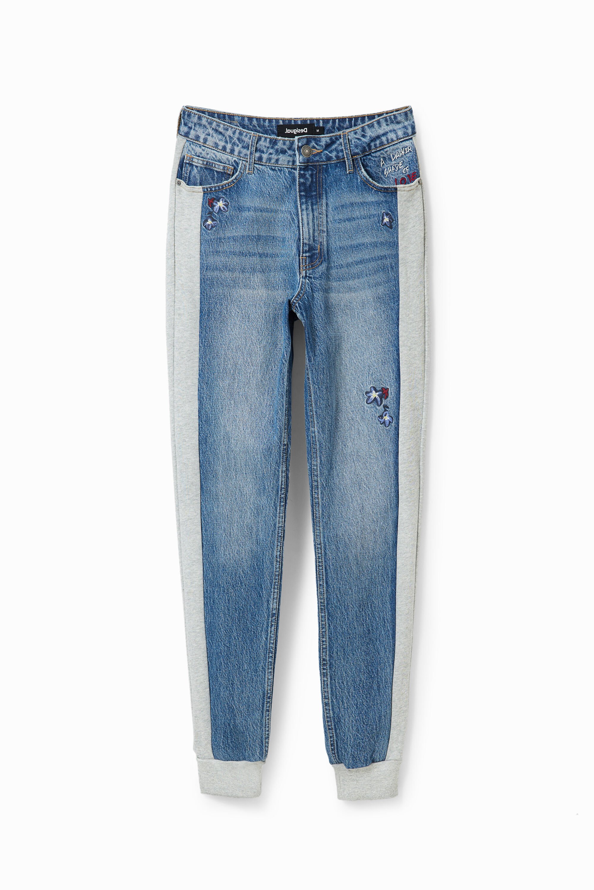 Jean jogging broderies