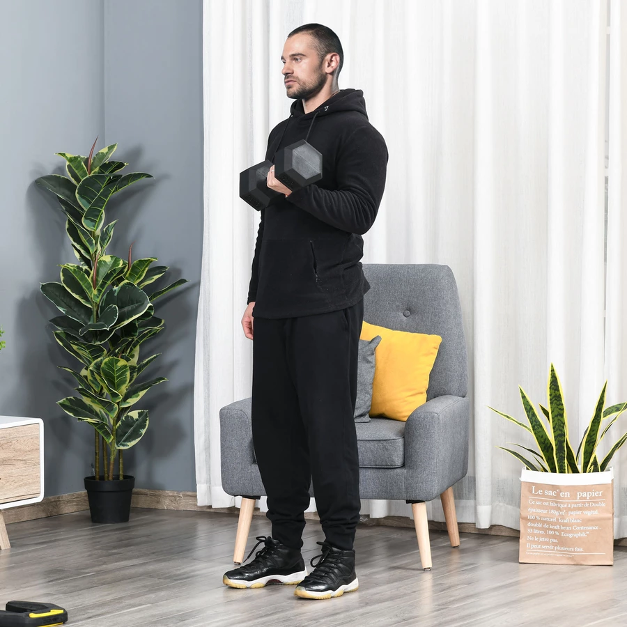 HOMCOM Kurzhantel mit 15 kg schwarz, silber