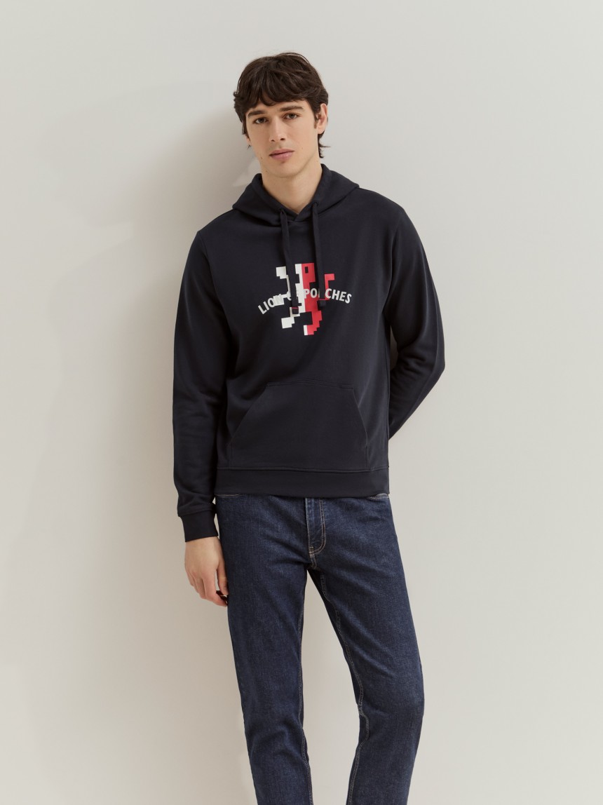 Sweatshirt de algodão com capuz