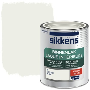 Sikkens binnenlak hoogglans RAL 9016 wit 750 ml
