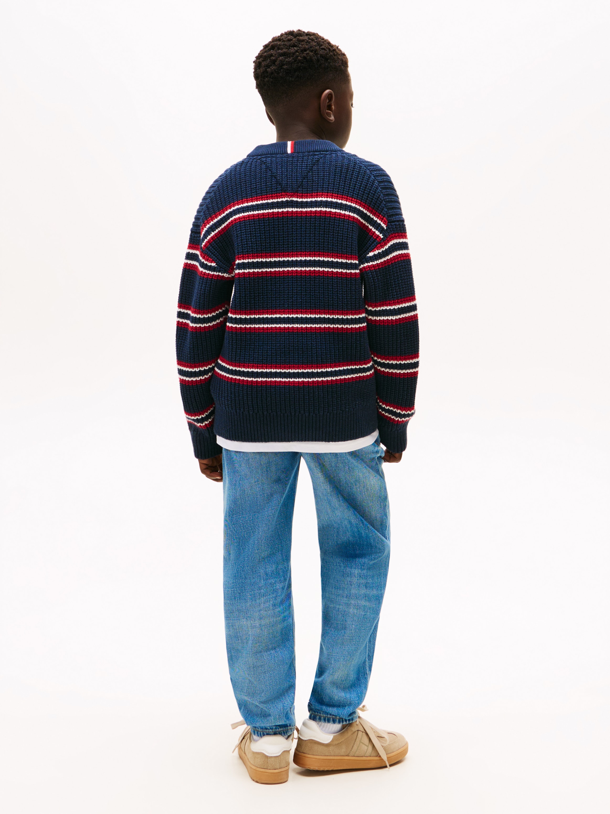 Tommy Hilfiger Strickpullover »HALF CARDIGAN C-NECK SWEATER« Kinder bis 16 Jahre