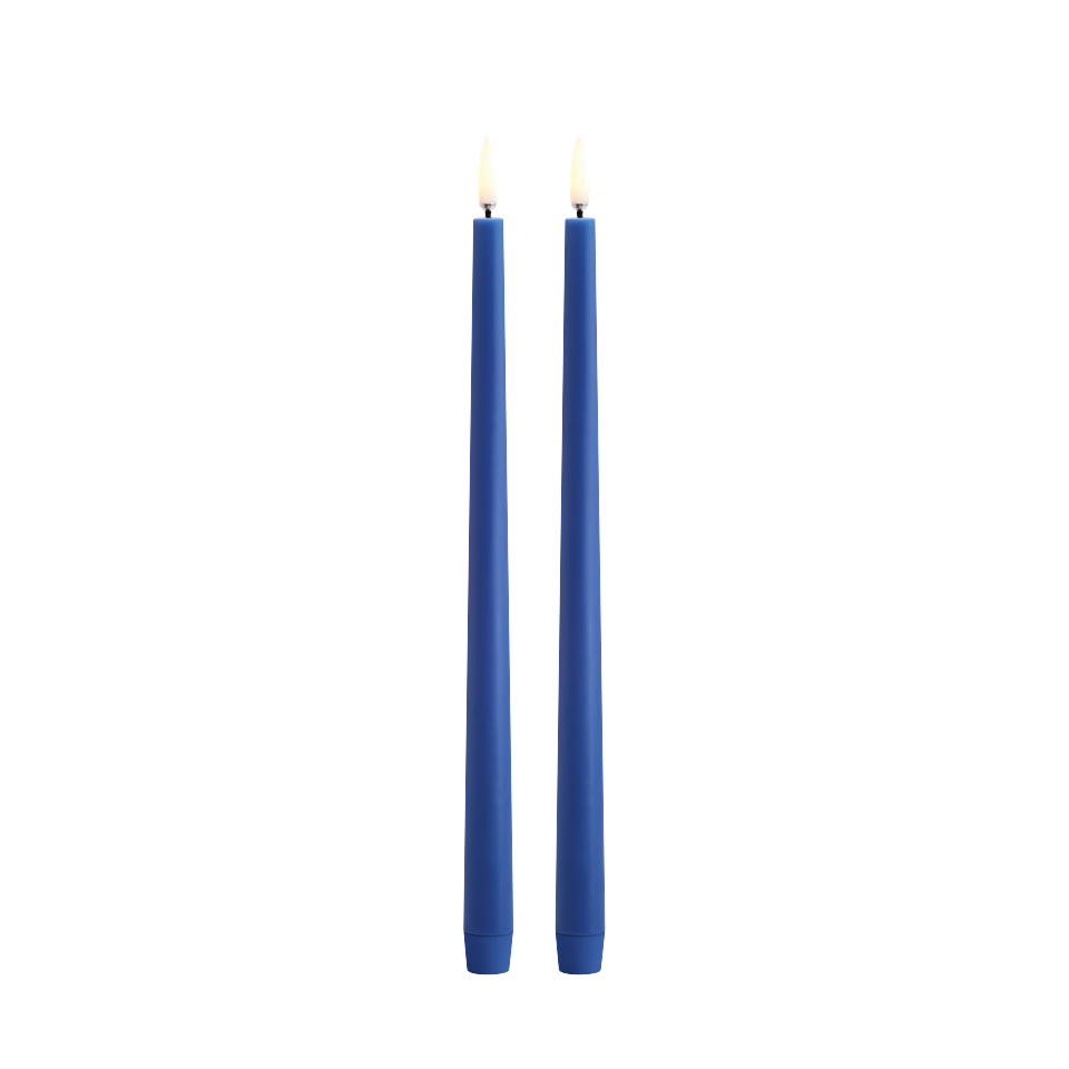 Uyuni - LED slim krone lys 2-pak - Royal blue, Smooth - 2,3x32 cm