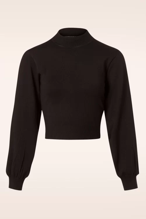 Banned Retro Victoriaanse trui in zwart