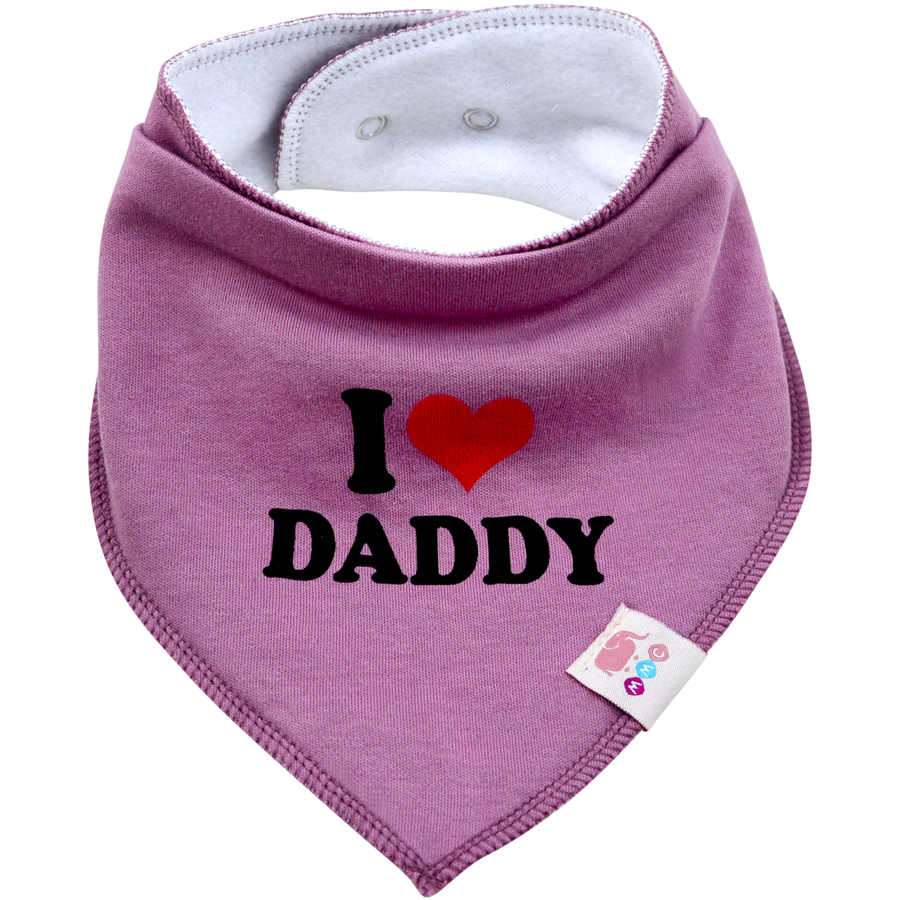 M.M.C. Lätzchen 6 PACK I Love Mommy Daddy Dreieckstücher Halstücher Mädchen Set