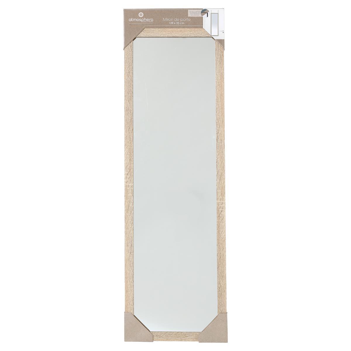 MIROIR PORTE EFFET BOIS 35X109CM