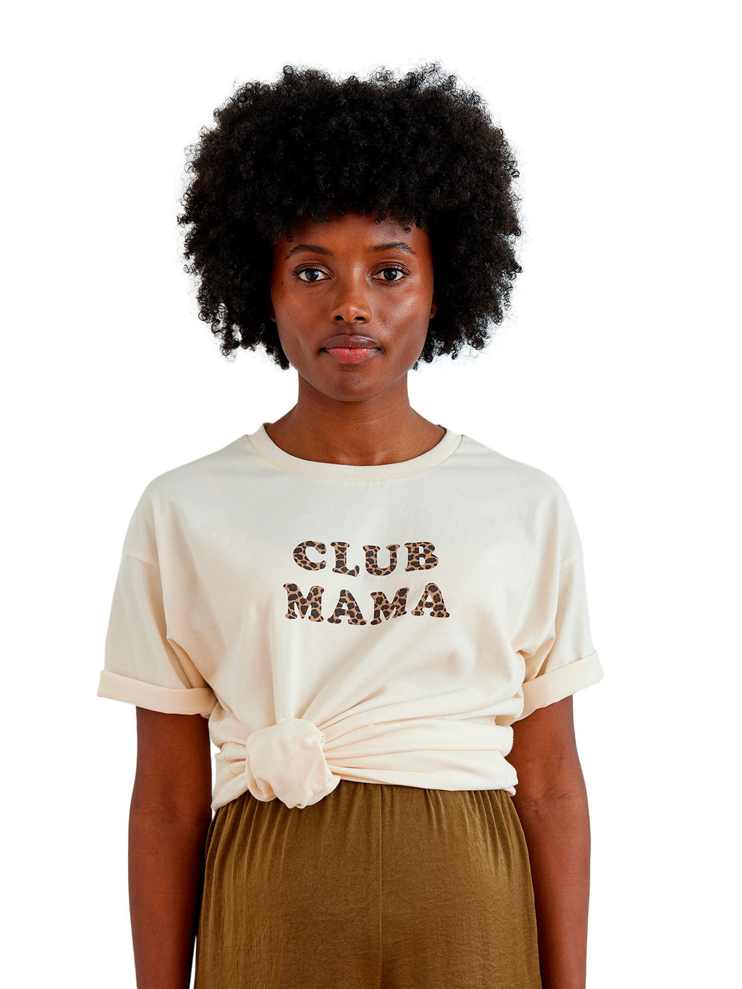 Vertbaudet Bio-Kollektion: Umstands-Shirt mit Leo-Messageprint wollweiß