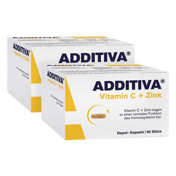 Additiva Vitamin C + Zink Depotkapseln, 2x80 St