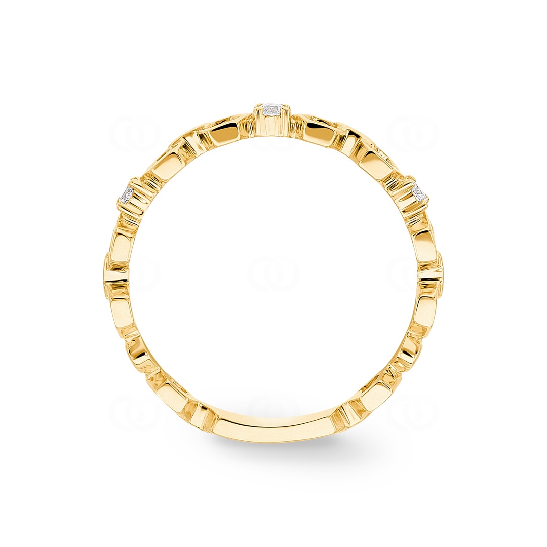 Ring 750/18 K Gelbgold mit Diamanten 0.08 ct H/si