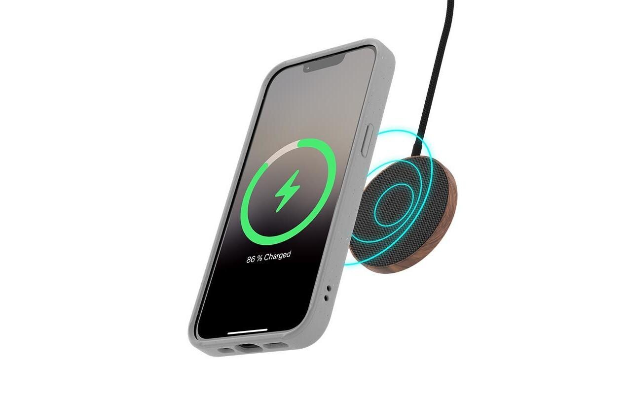 Back Cover Bio Case MagSafe iPhone 13 GrauMagSafe kompatible Schutzhülle für das Apple iPhone 13