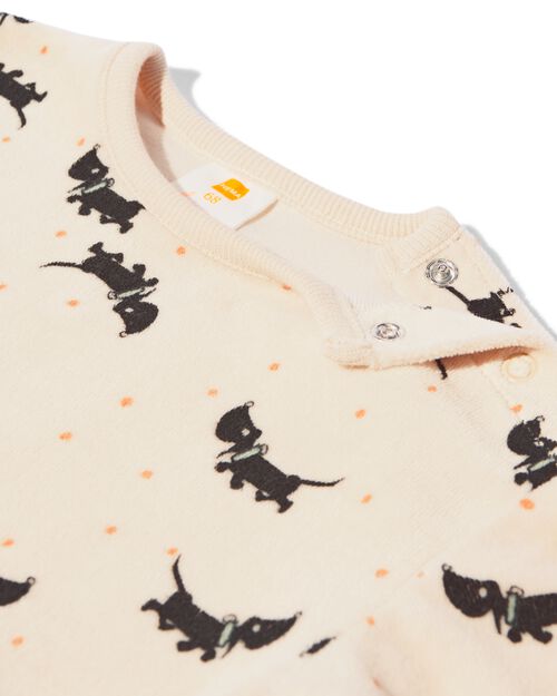 pull-over nouveau-né velours fleurs  gris clair