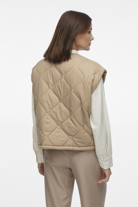 Vila camel dames gilet