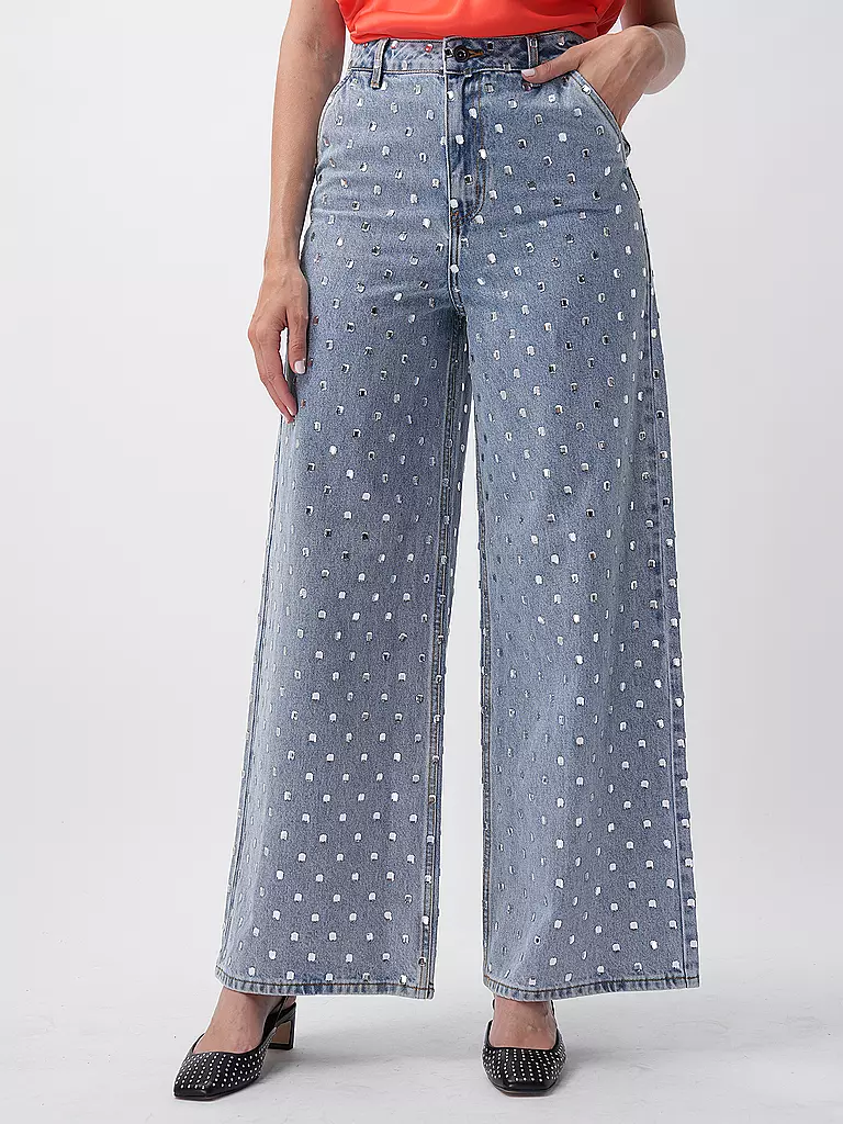 SELF-PORTRAIT Jeans hellblau