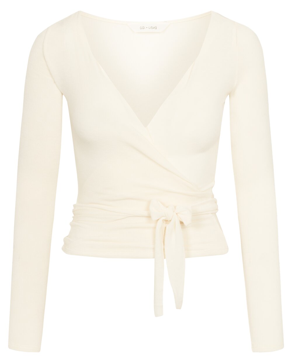 Gai+Lisva  Anne slå-om uldbluse - Off White