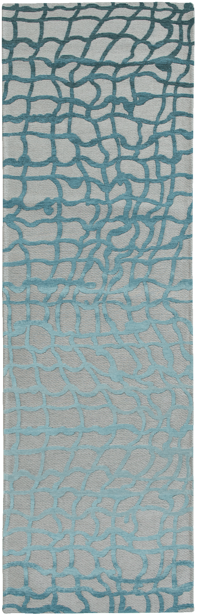 Ecorugs vloerkleed Dedalo blauw 80x250 cm