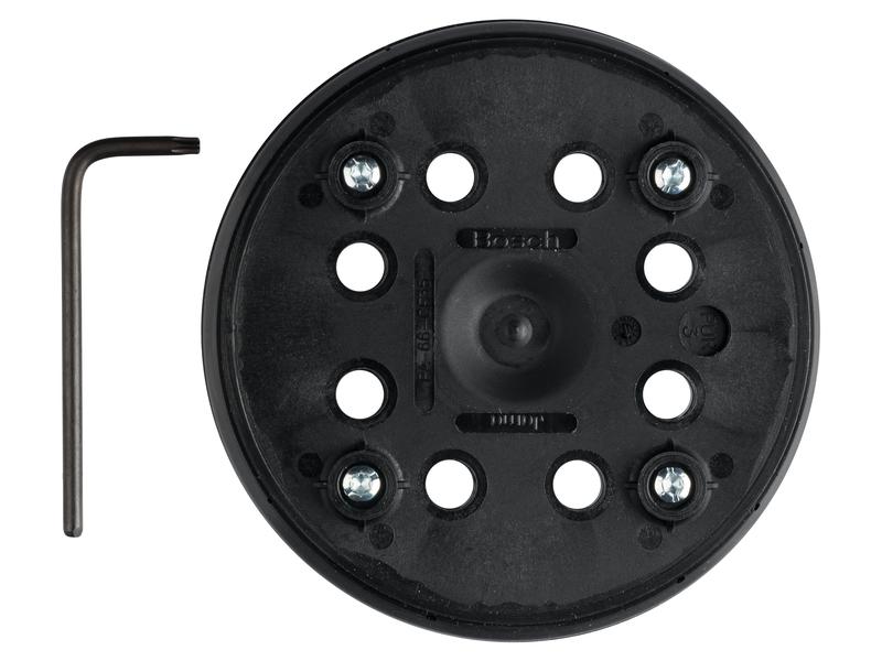 Bosch Professional Schleifteller mittelhart, 125 mm mit Bef Ersatzschleifteller mit Ø 125 mm, mittelhart für Exzenterschleifer