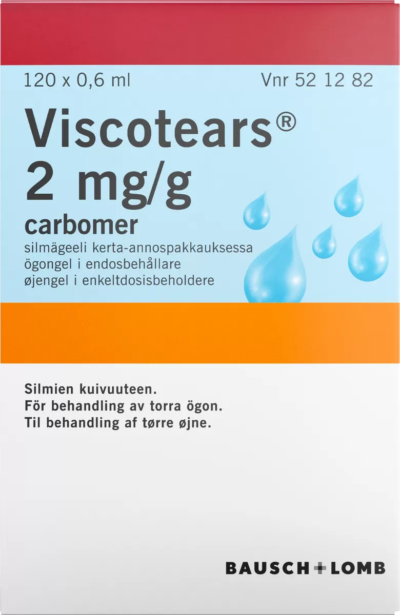 Viscotears øjengel 2 mg/g - 120 x 0,6 ml