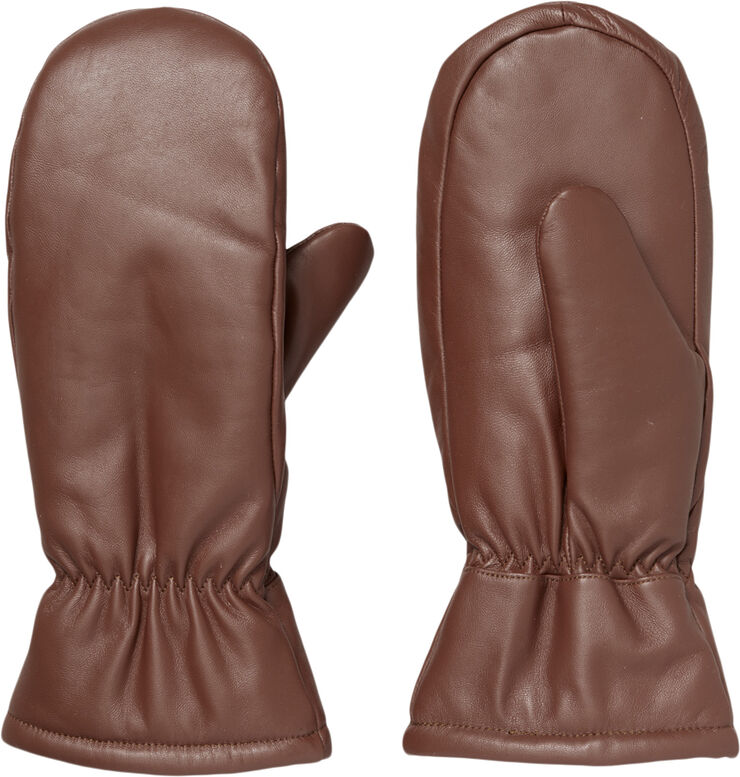 Becksöndergaard Leather Nylona Mitten Mocha brown