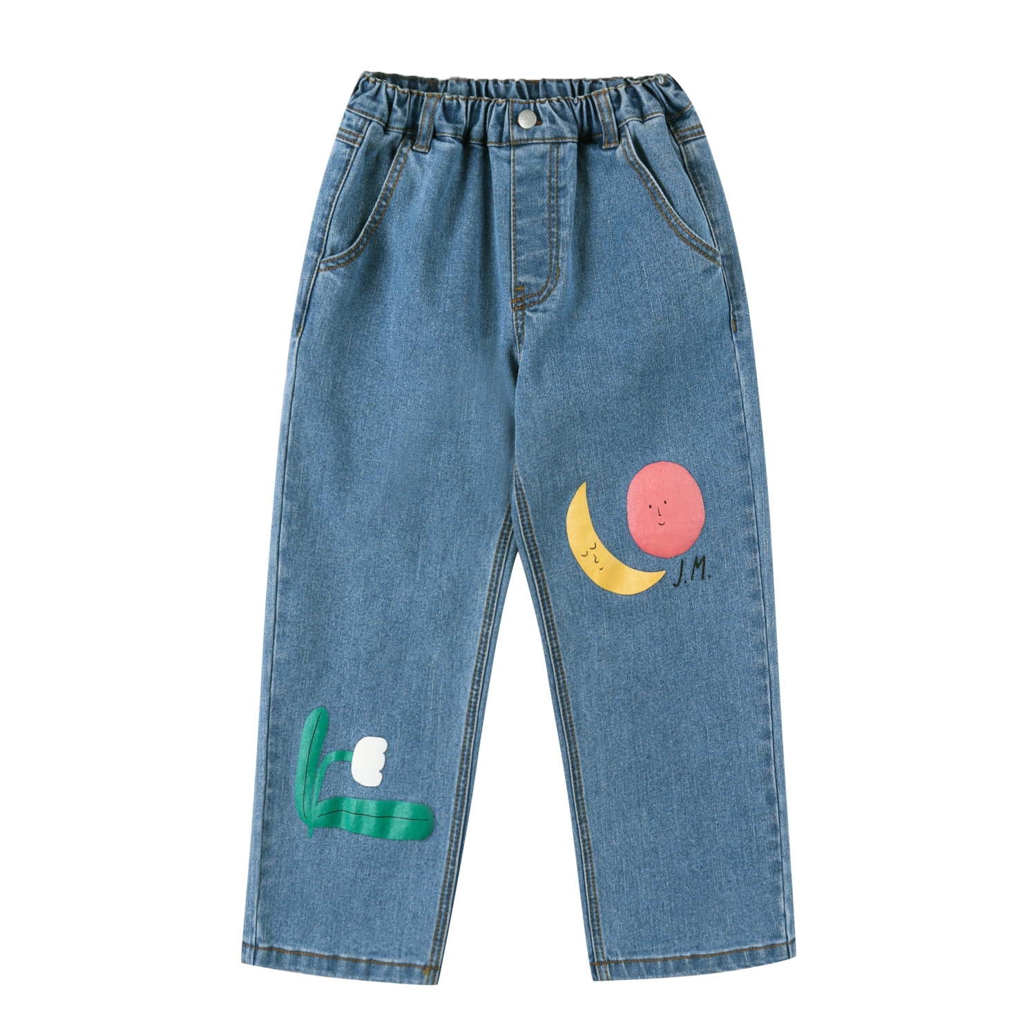 Jelly Mallow | Colored Nature Denim Pants | Blue