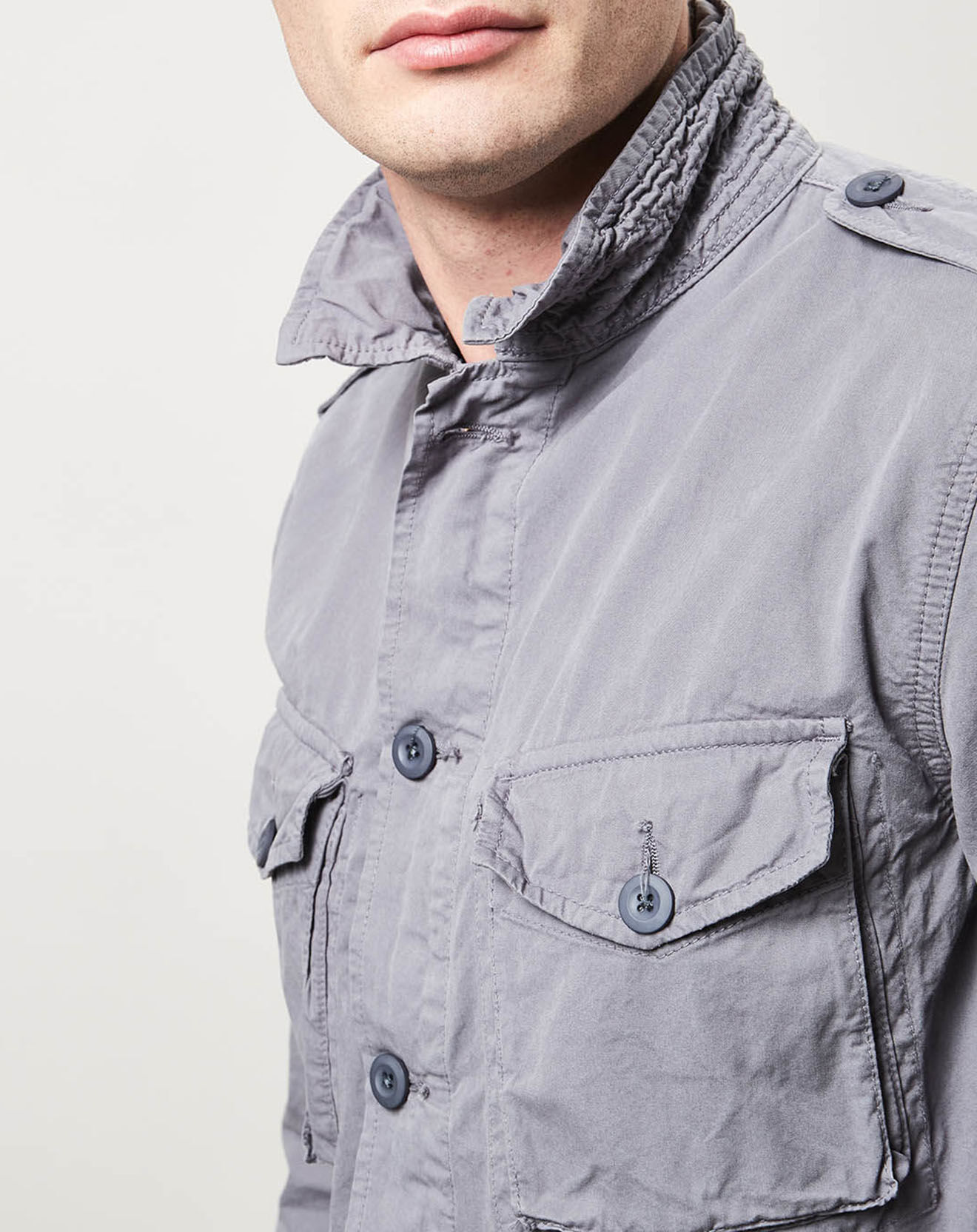 Hartford Veste Joshua bleu gris
